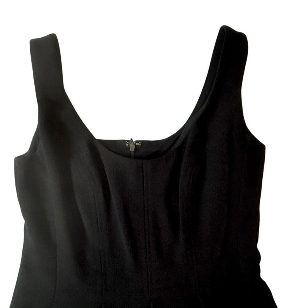 Nine West Black Fit & Flare Dress Tweed Hem Sleeveless Cocktail Career Size 2 - Picture 5 of 16